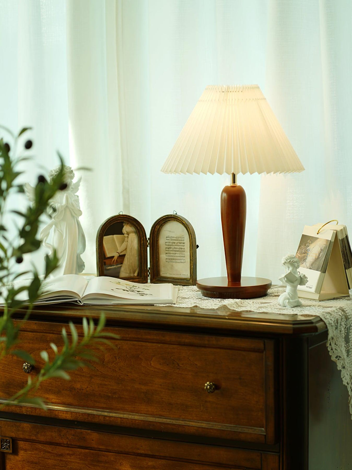 Linorelia modern bordslampa i tyg