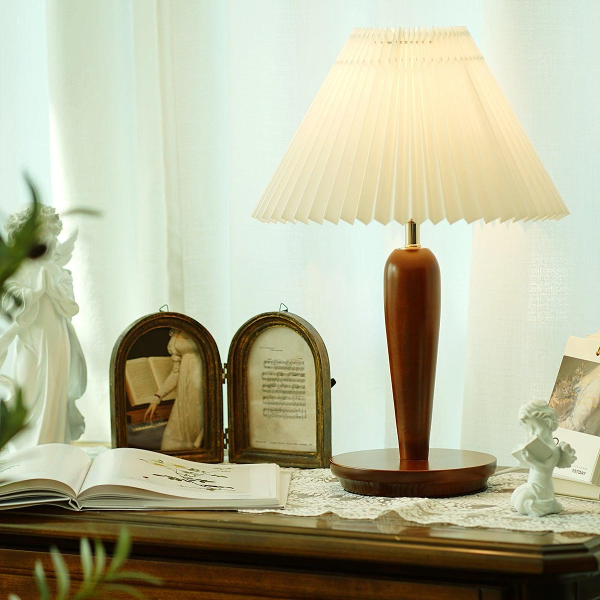 Linorelia modern bordslampa i tyg