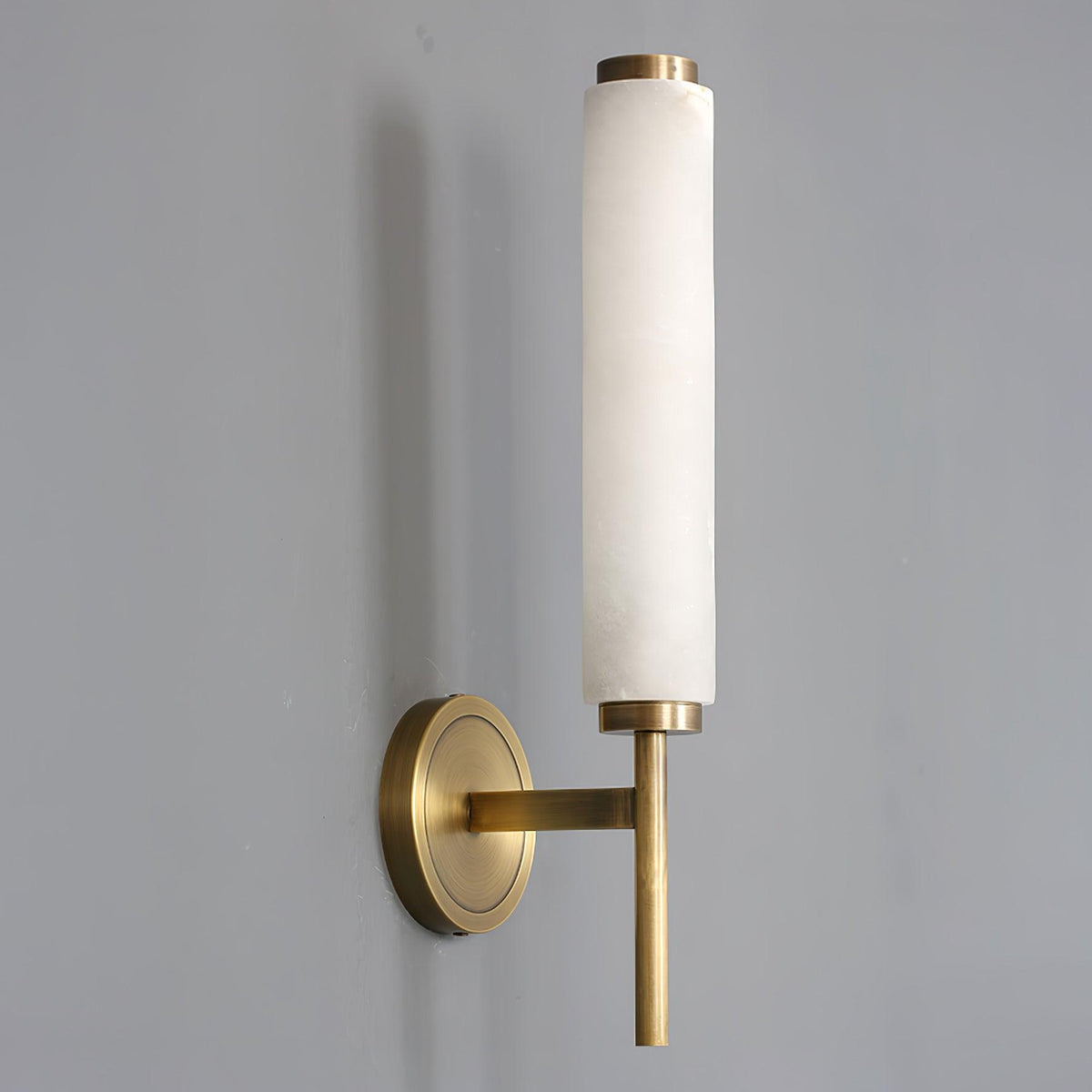Jern art deco-vegglampi úr albasturi