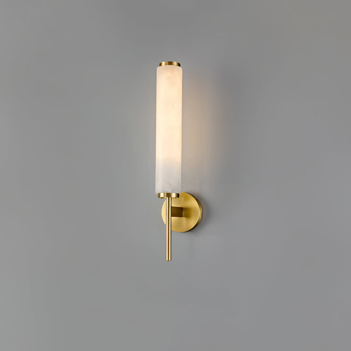 Jern art deco-vegglampi úr albasturi