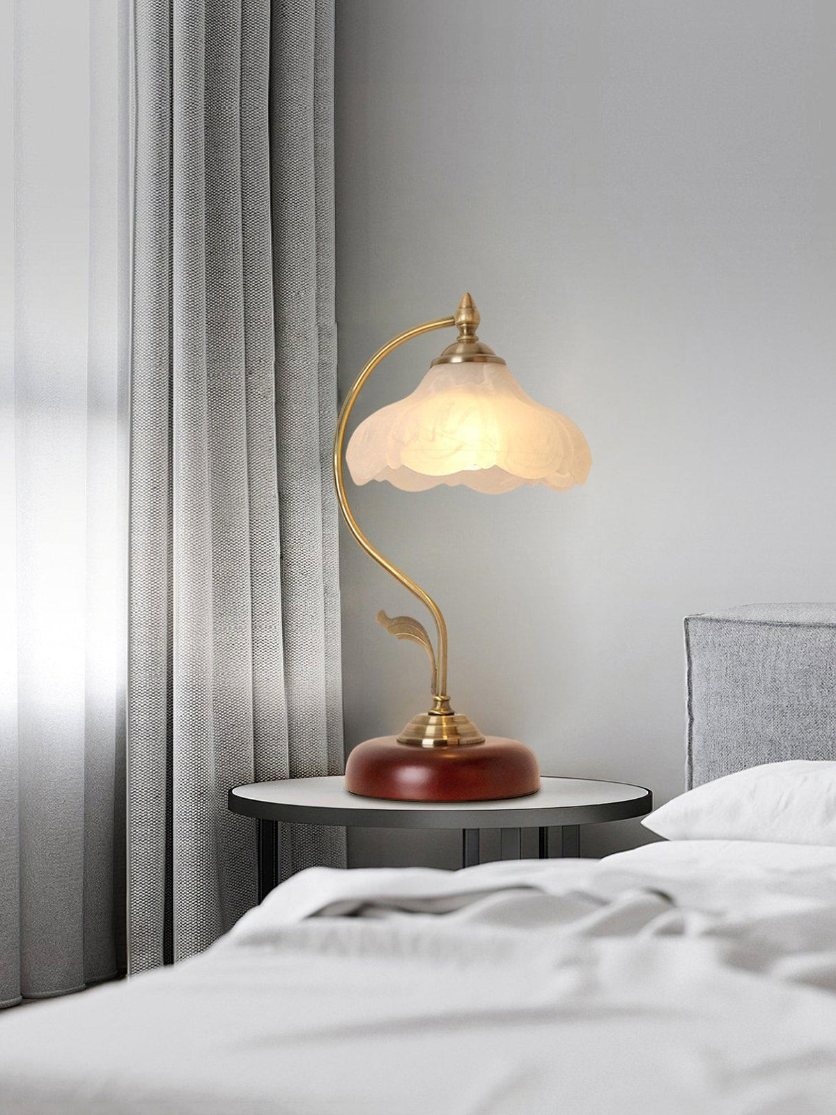 Velivise retro bordslampa i form av en blomma