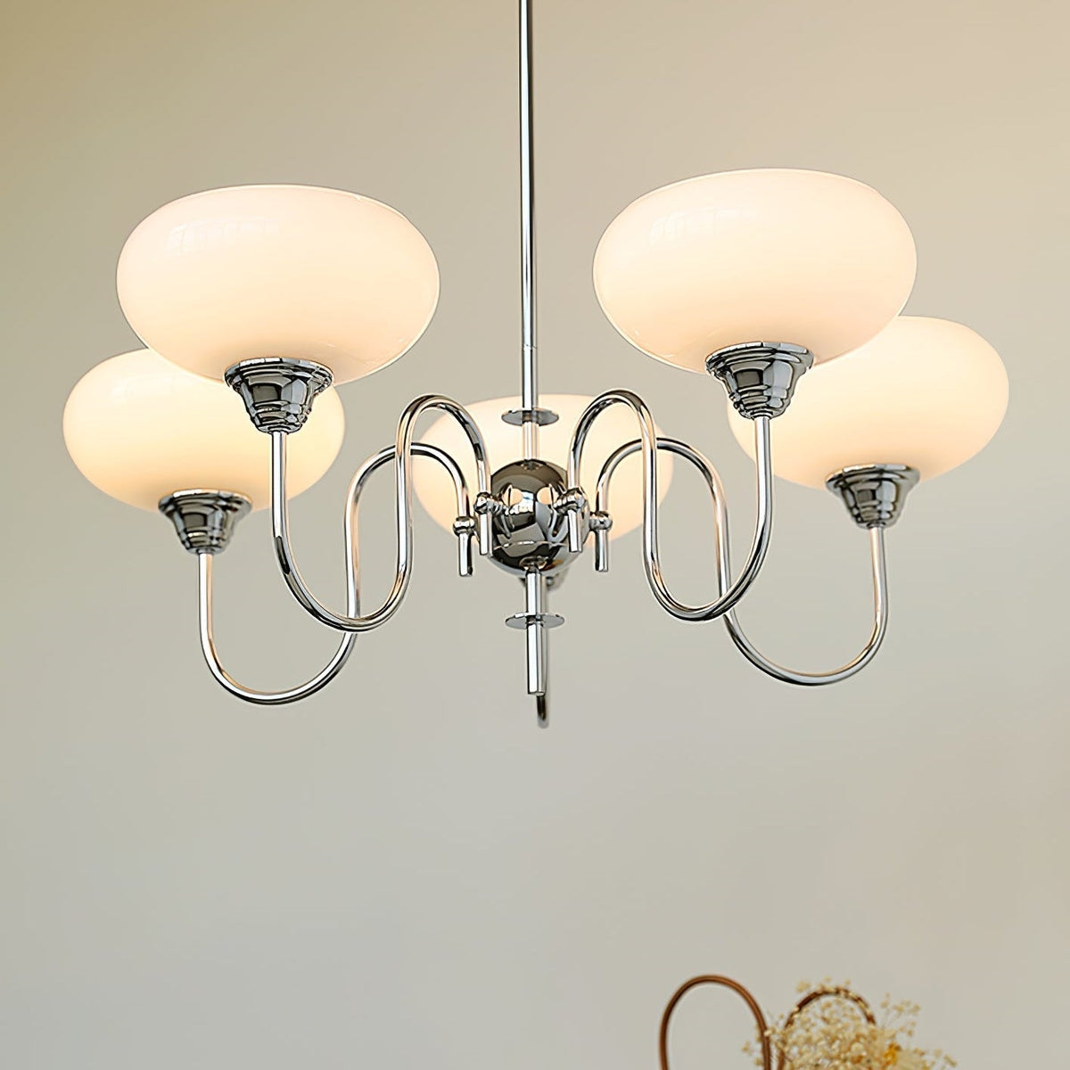 Arisha Vintage LED Metal Glass Chandelier Living Room
