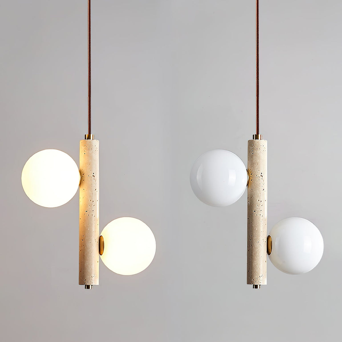 Aursorel Multi-Globe pendel i travertin