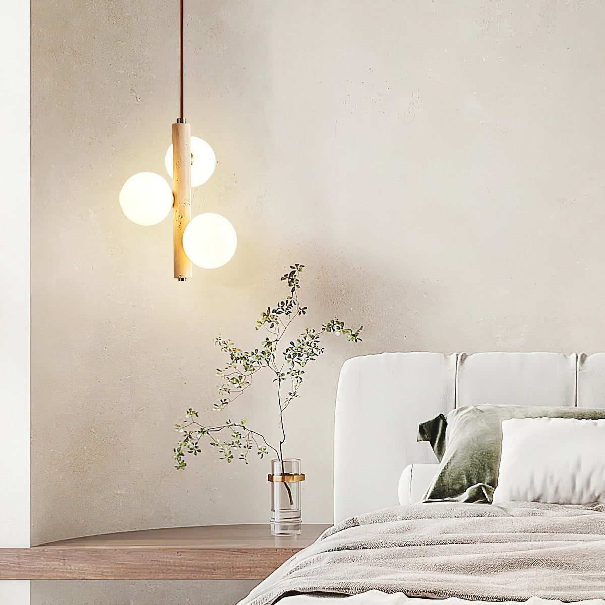 Aursorel Multi-Globe pendel i travertin