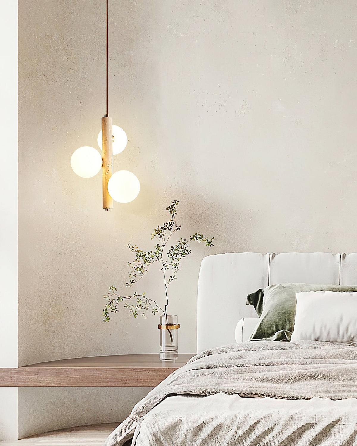 Aursorel Multi-Globe pendel i travertin