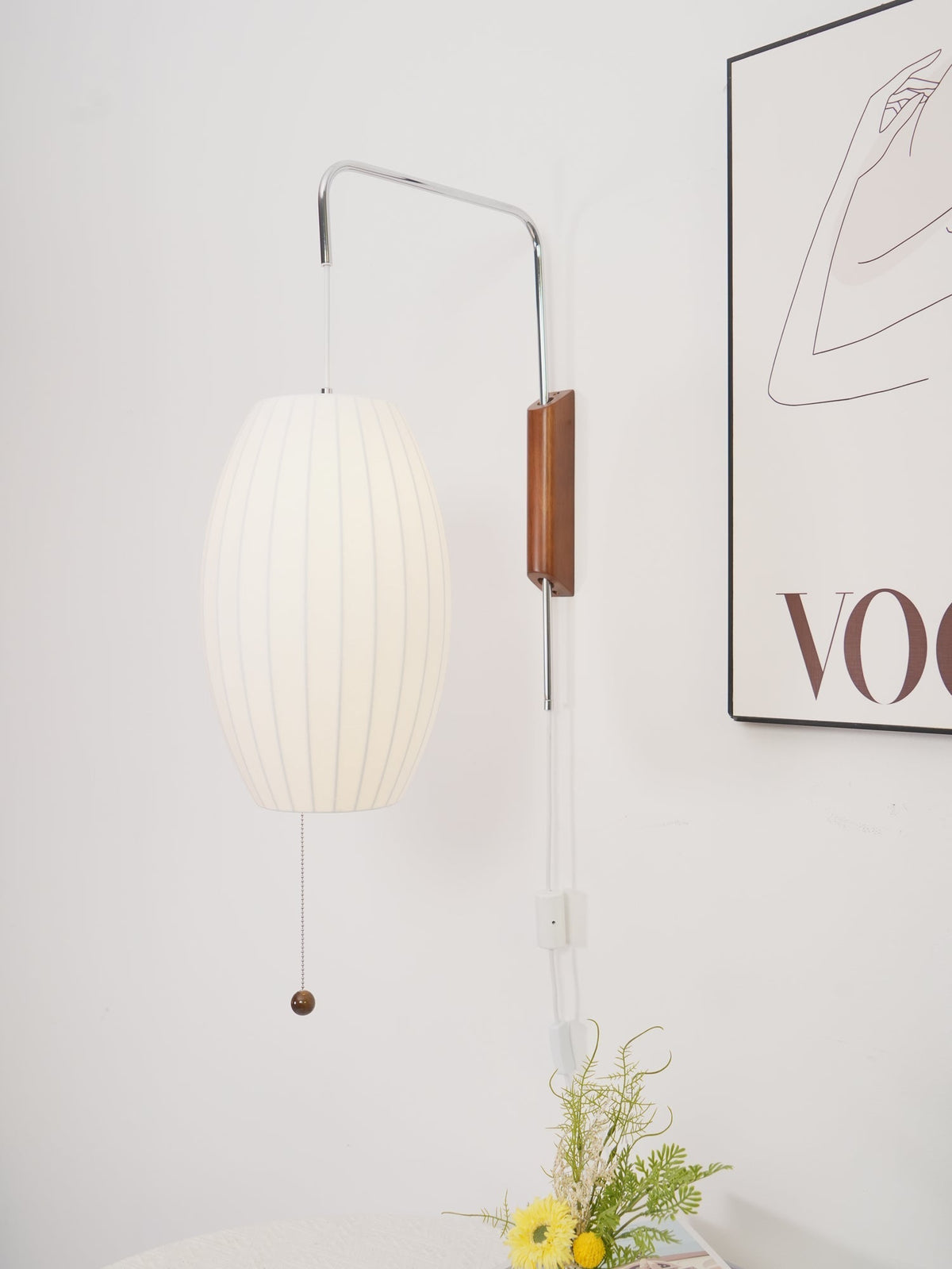 Aldinira Wall Sconce Walnut Ball