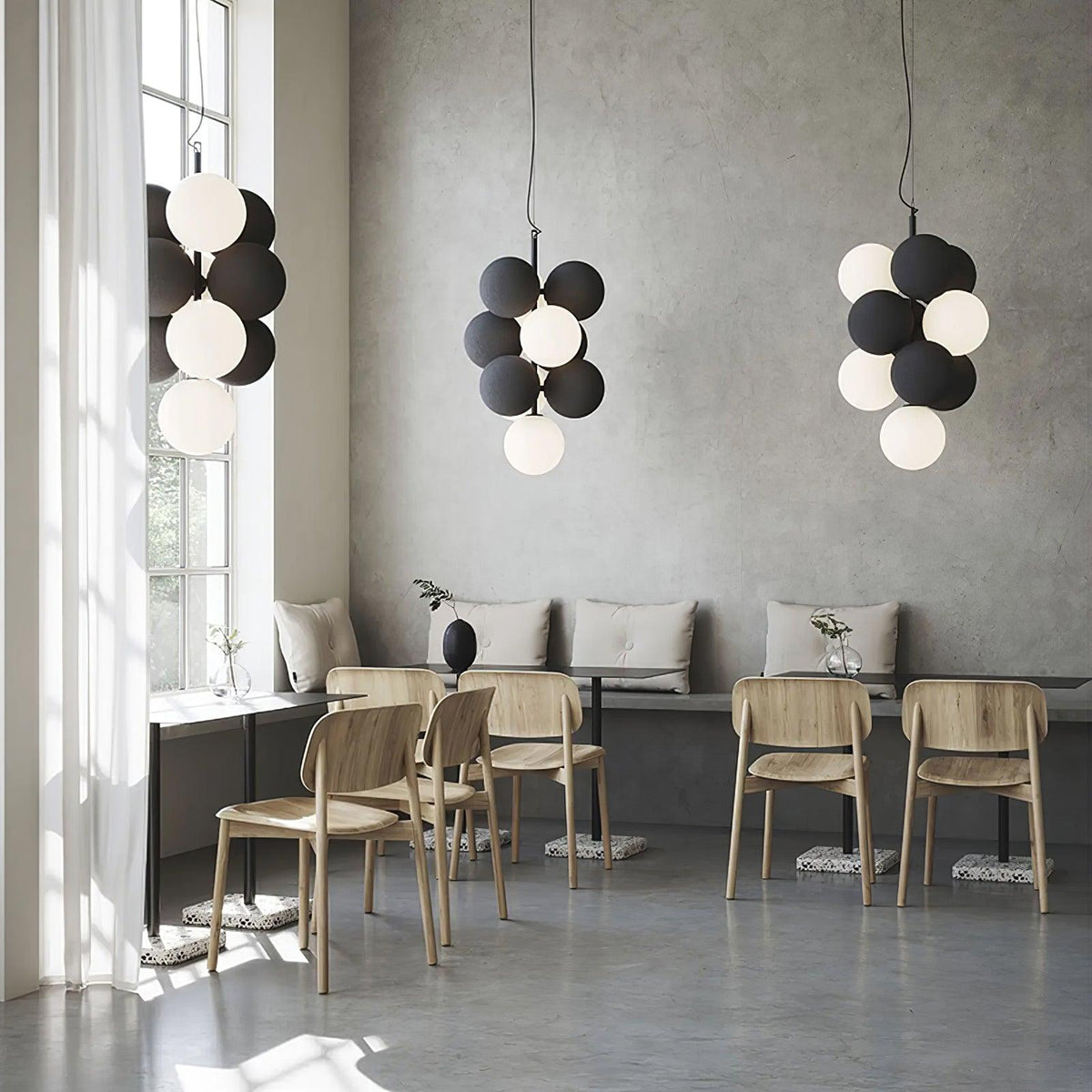 Blanor industriel kunstnerisk pendellampe