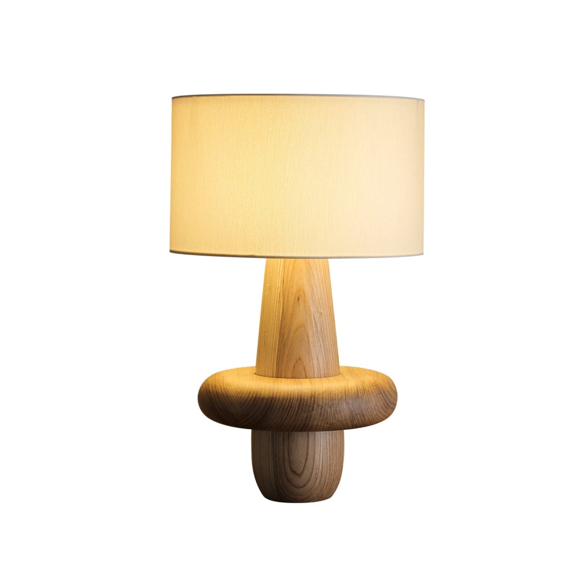 Ring minimalistisk bordlampe i træ