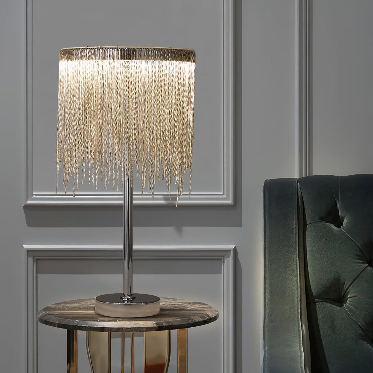 Cascade Cadena bordslampa med tofsar