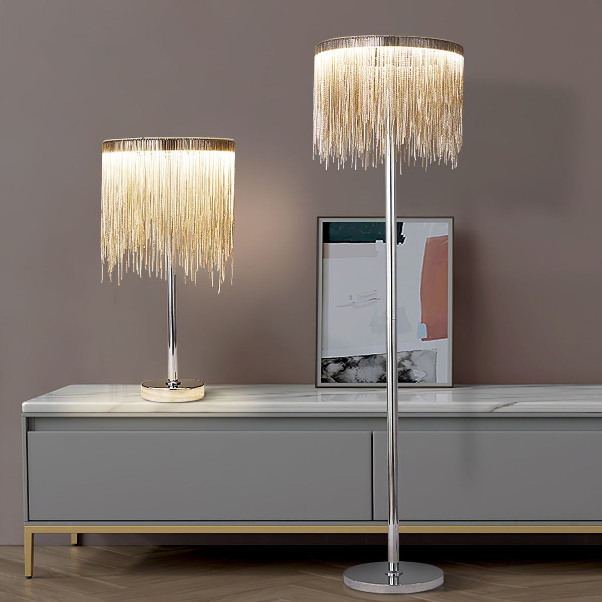 Cascade Cadena bordslampa med tofsar