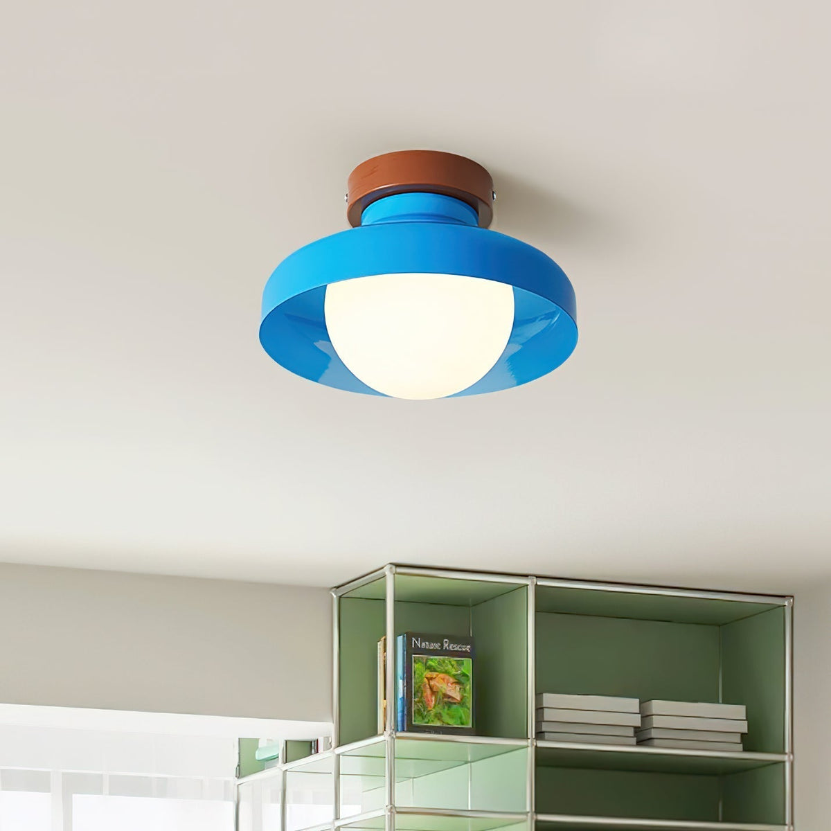 Valaneria blå loftlampe i metal