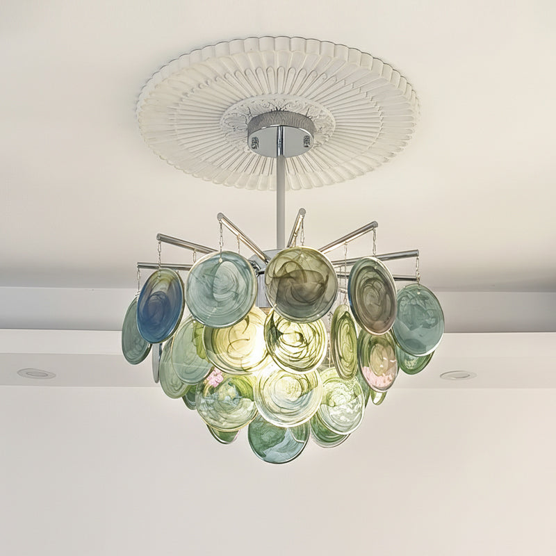 Velalissa lysekrone i glas