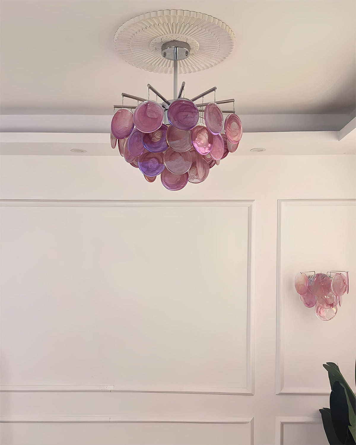 Velalissa lysekrone i glas
