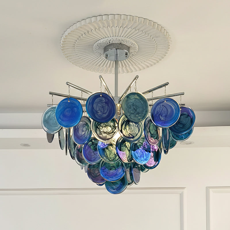 Velalissa lysekrone i glas