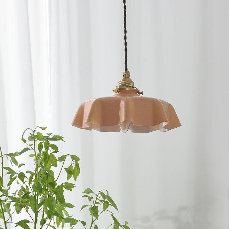 Civen Farmhouse Ruffled Pendant Light