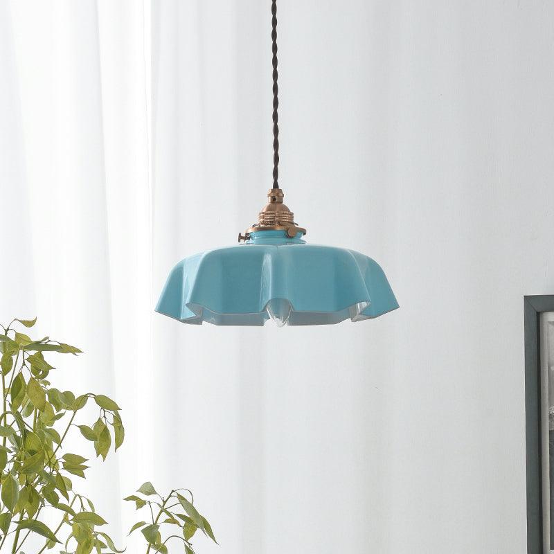 Civen Farmhouse Ruffled Pendant Light