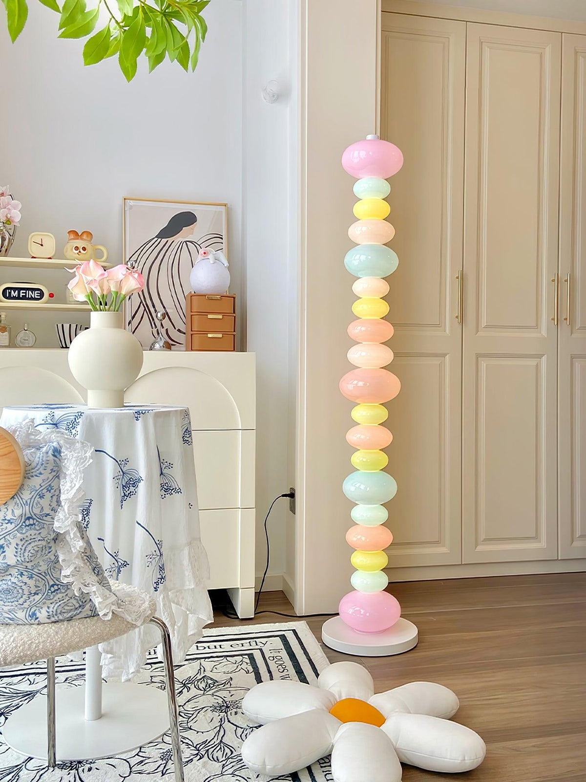 Avelare konstnärlig lekfull golvlampa i marmor