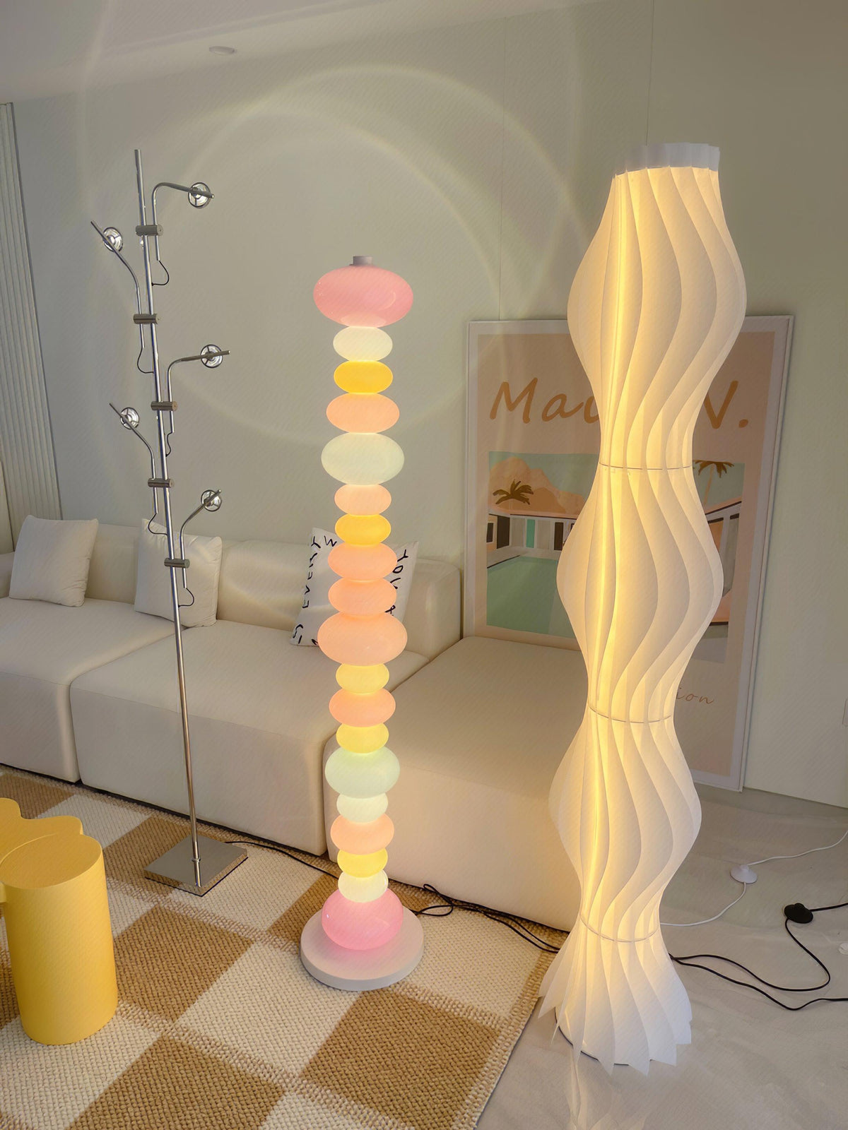Avelare konstnärlig lekfull golvlampa i marmor