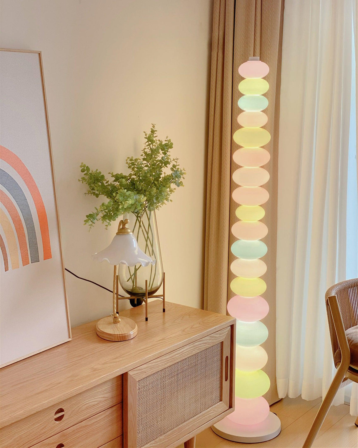 Avelare konstnärlig lekfull golvlampa i marmor