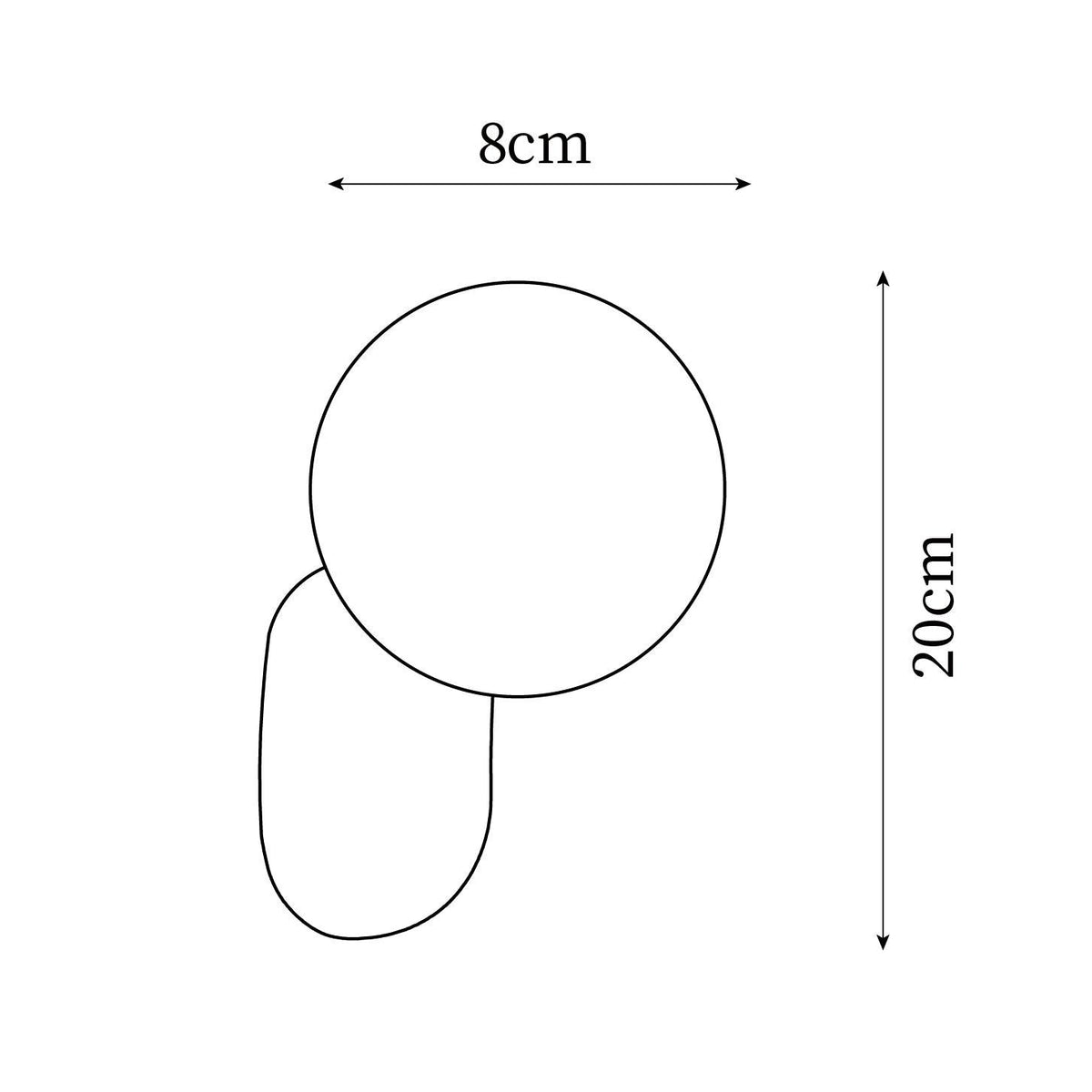 Nelo minimalískur kúluvegglampi