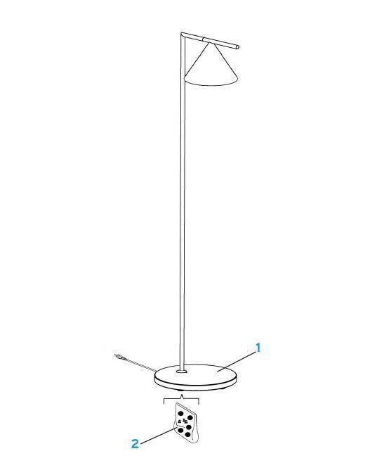 Candeeiro de pé minimalista Nell