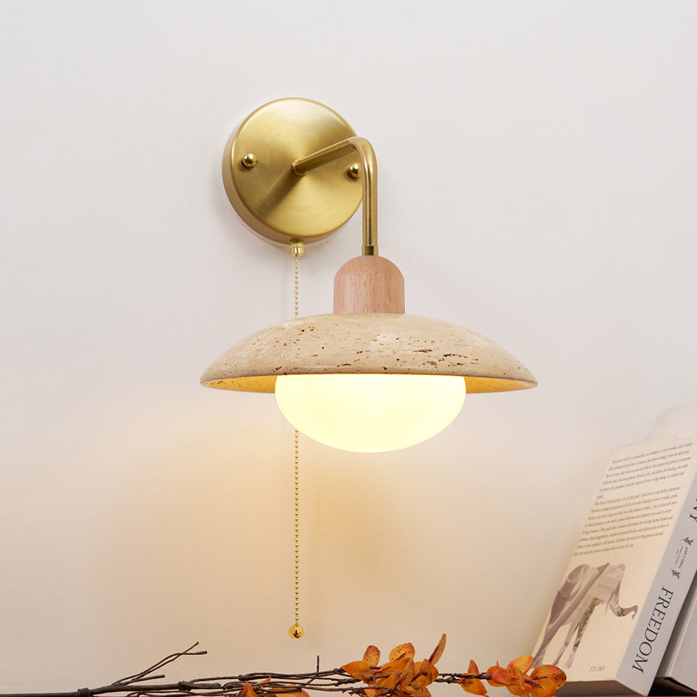 Leto Travertine Wall Sconce