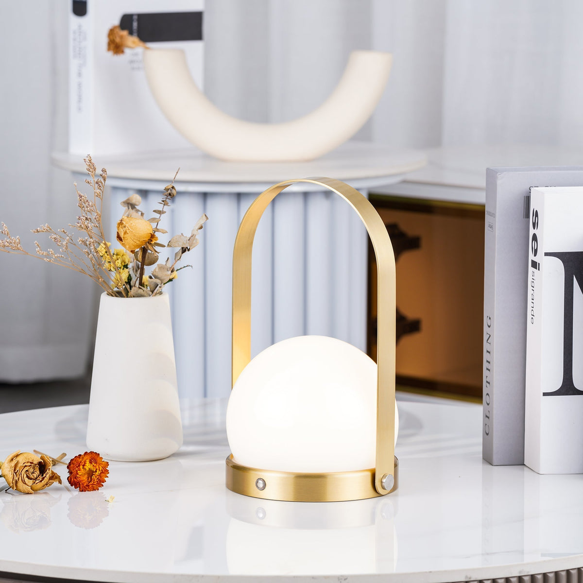 Zenon minimalistisk bordlampe i glas