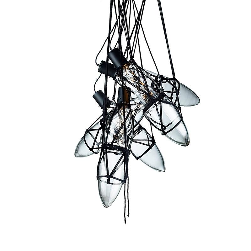 Sior kreativ flaskeformet pendellampe i glas