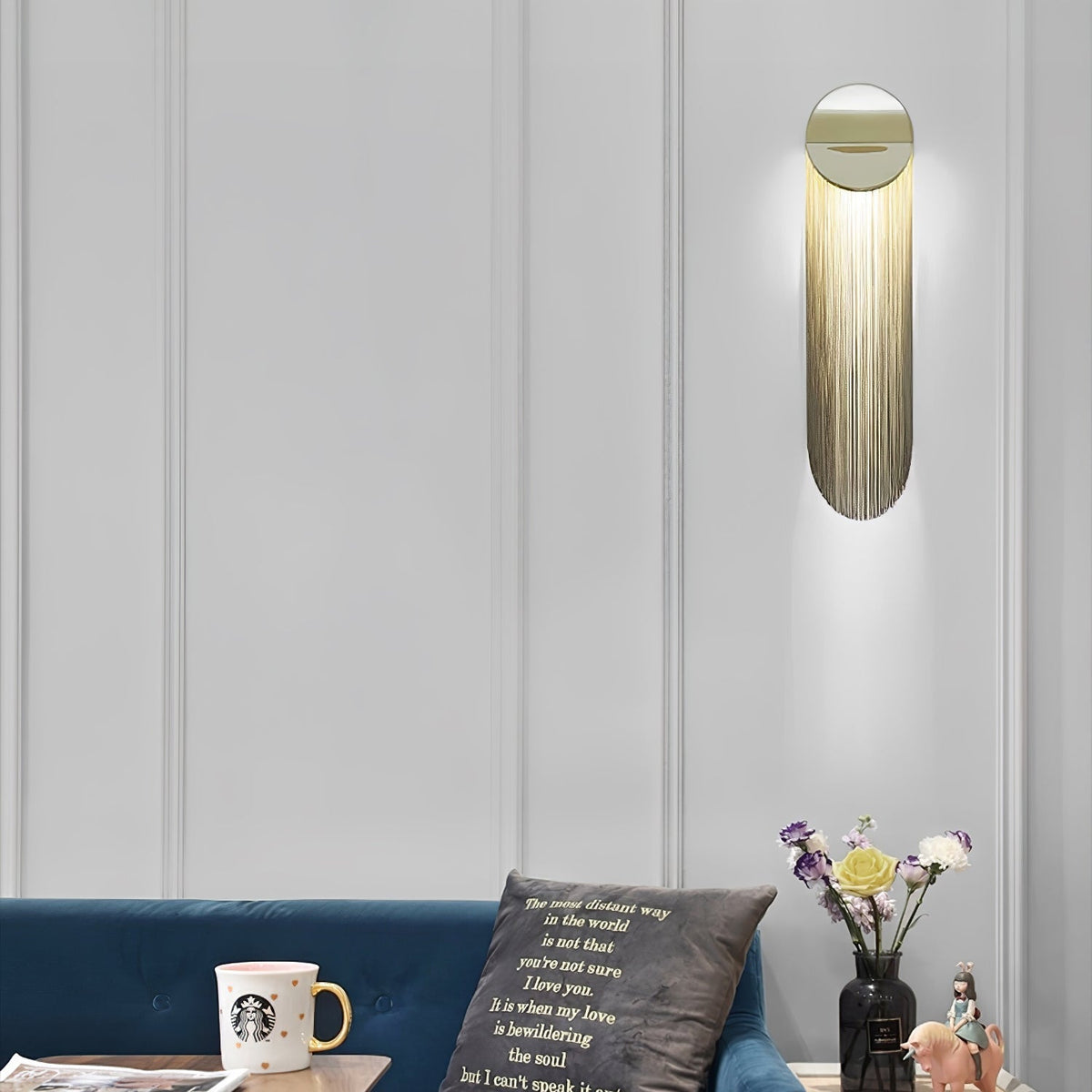 Aursilila premiumvägglampa i konstnärlig stil