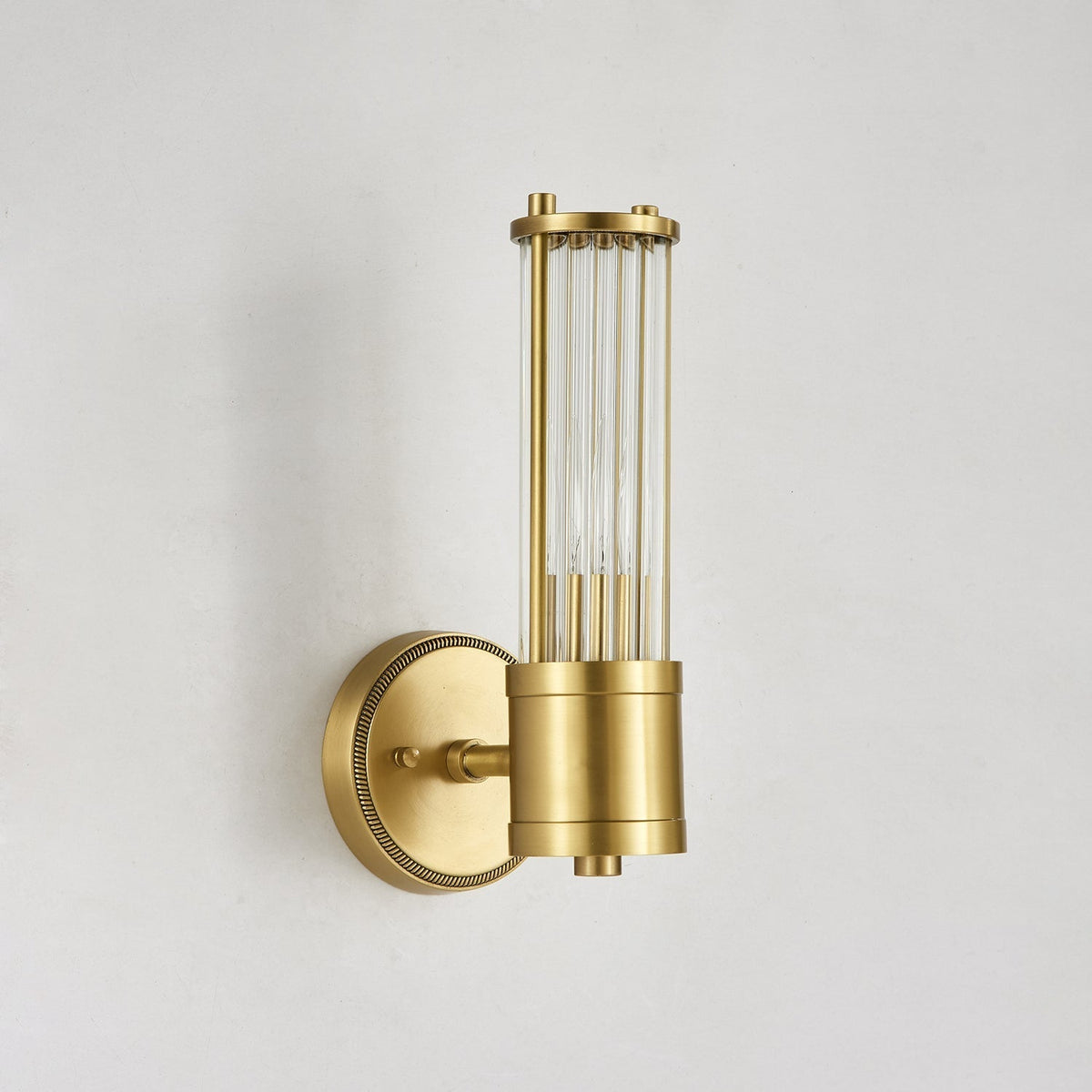 Vevenisra cylindrisk vägglampa i glas i nordisk stil