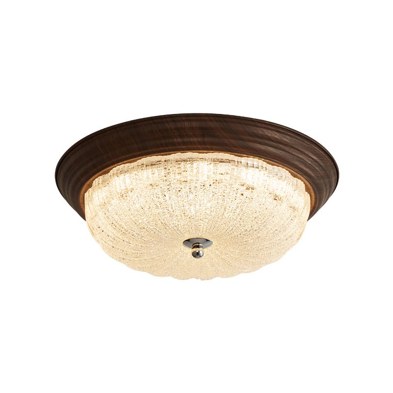 Tacell elegant premiumtaklampa i valnöt och glas