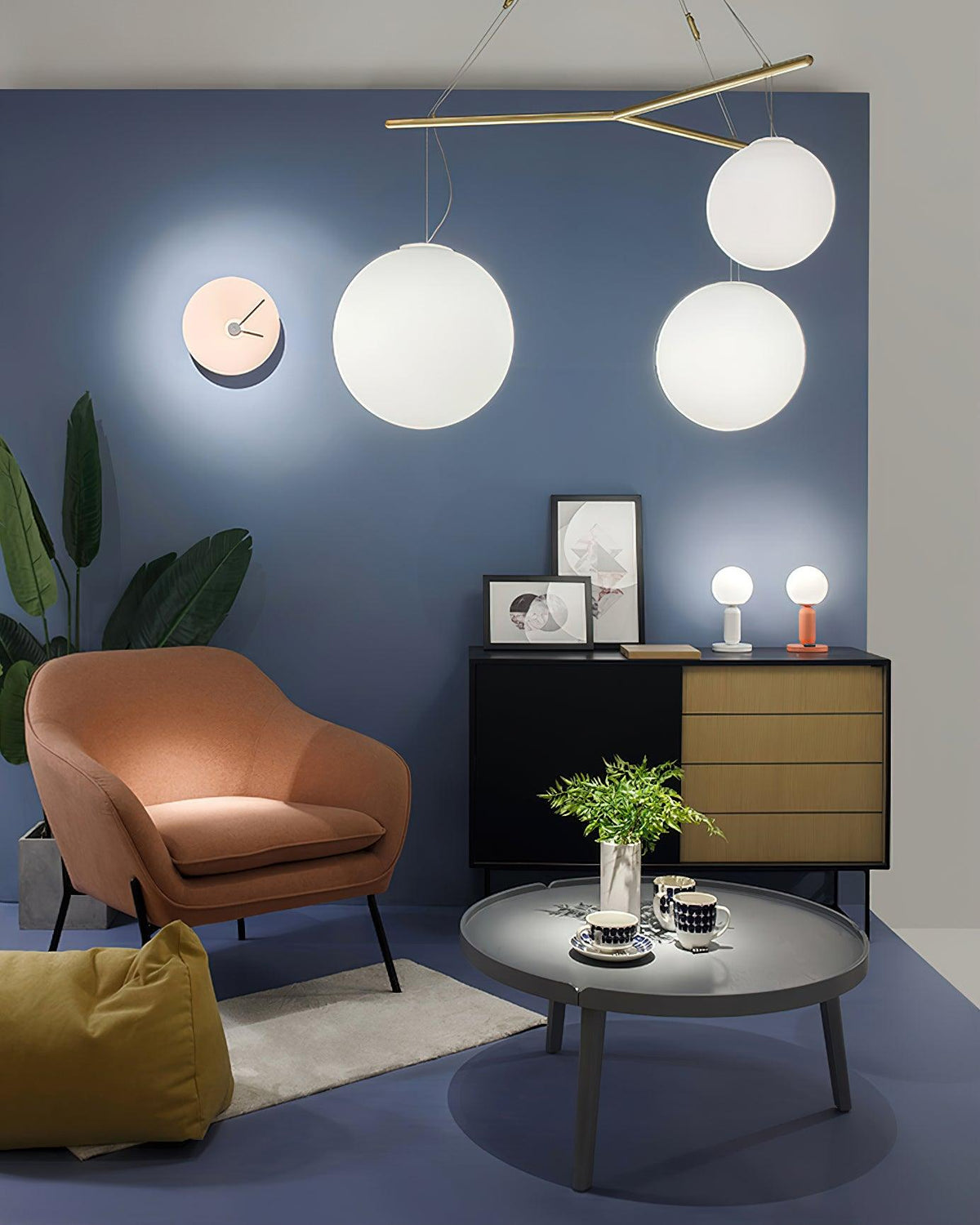 Triad minimalistisk pendellampa i glas