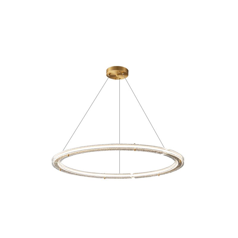 Lustre de cristal Lunara com anel duplo