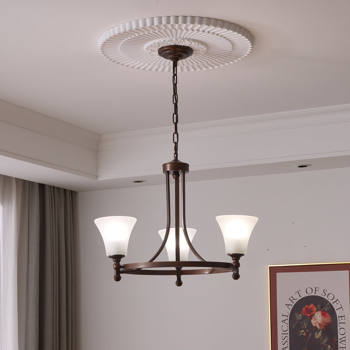 Celestine traditionel elegant vintage-glødende lysekrone