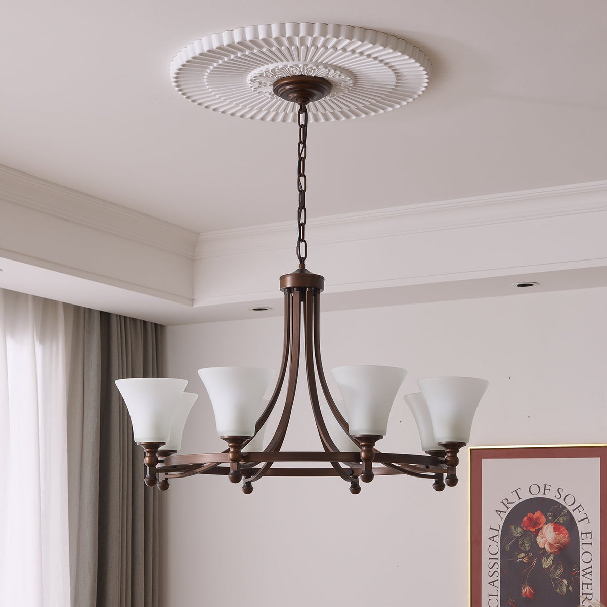 Celestine traditionel elegant vintage-glødende lysekrone