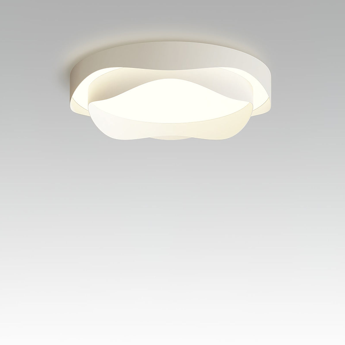 Elaisise hvid loftlampe til stuen