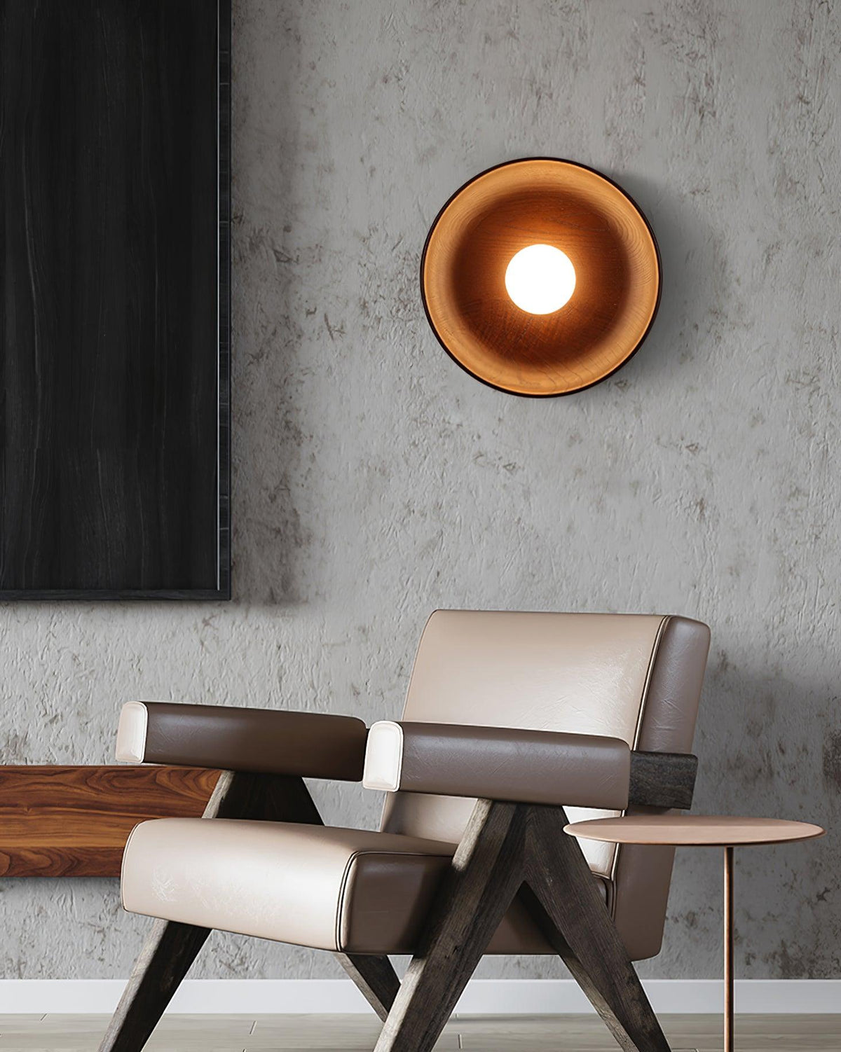 Sirixa moderni minimalistinen lasi-puu-seinävalaisin