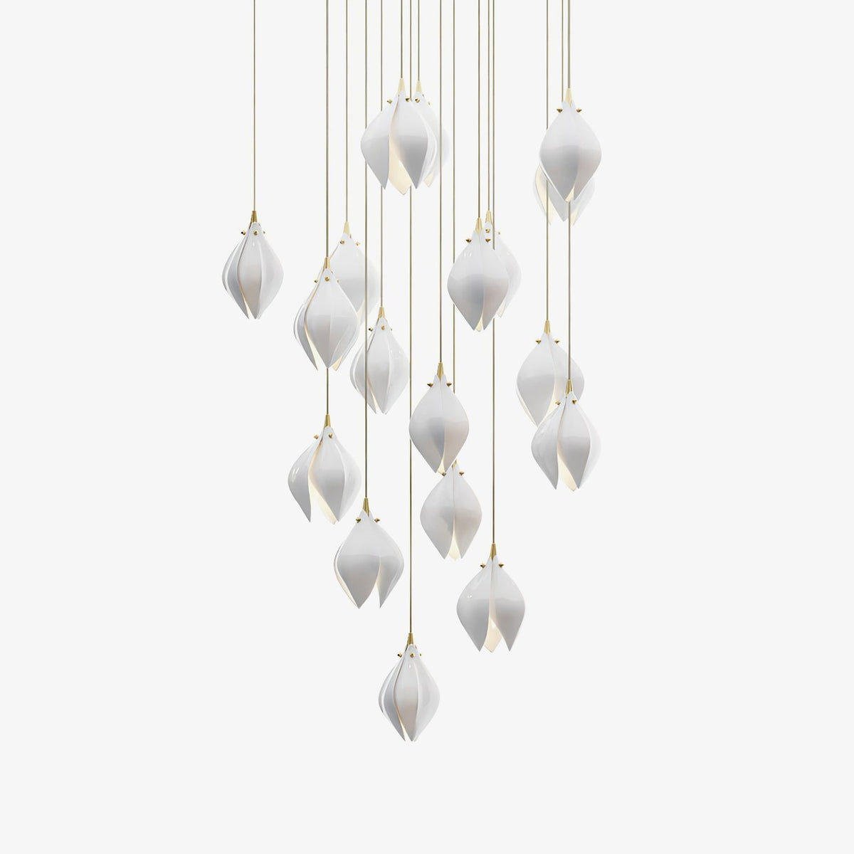 Fioenaya Pendant Lamp White Floral Ceramic