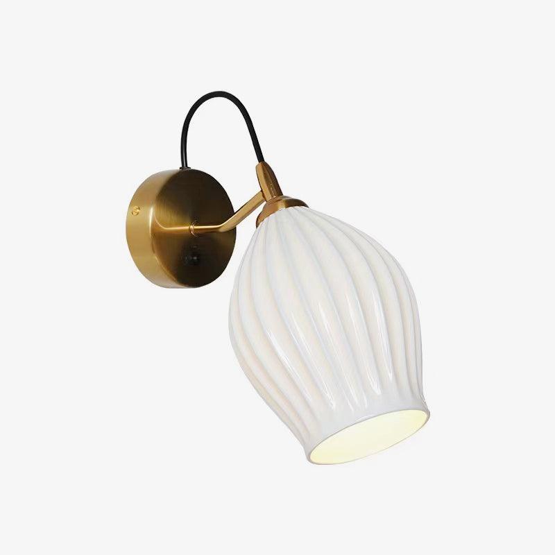 Zotalisra moderne minimalistisk væglampe i rillet keramik