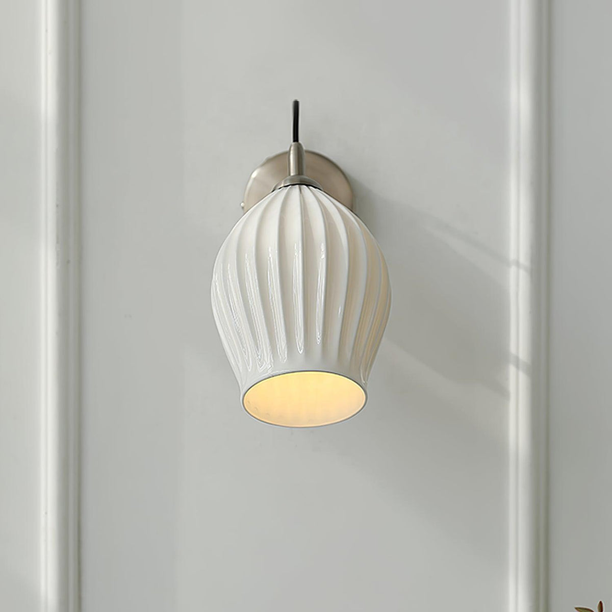 Zotalisra moderne minimalistisk væglampe i rillet keramik