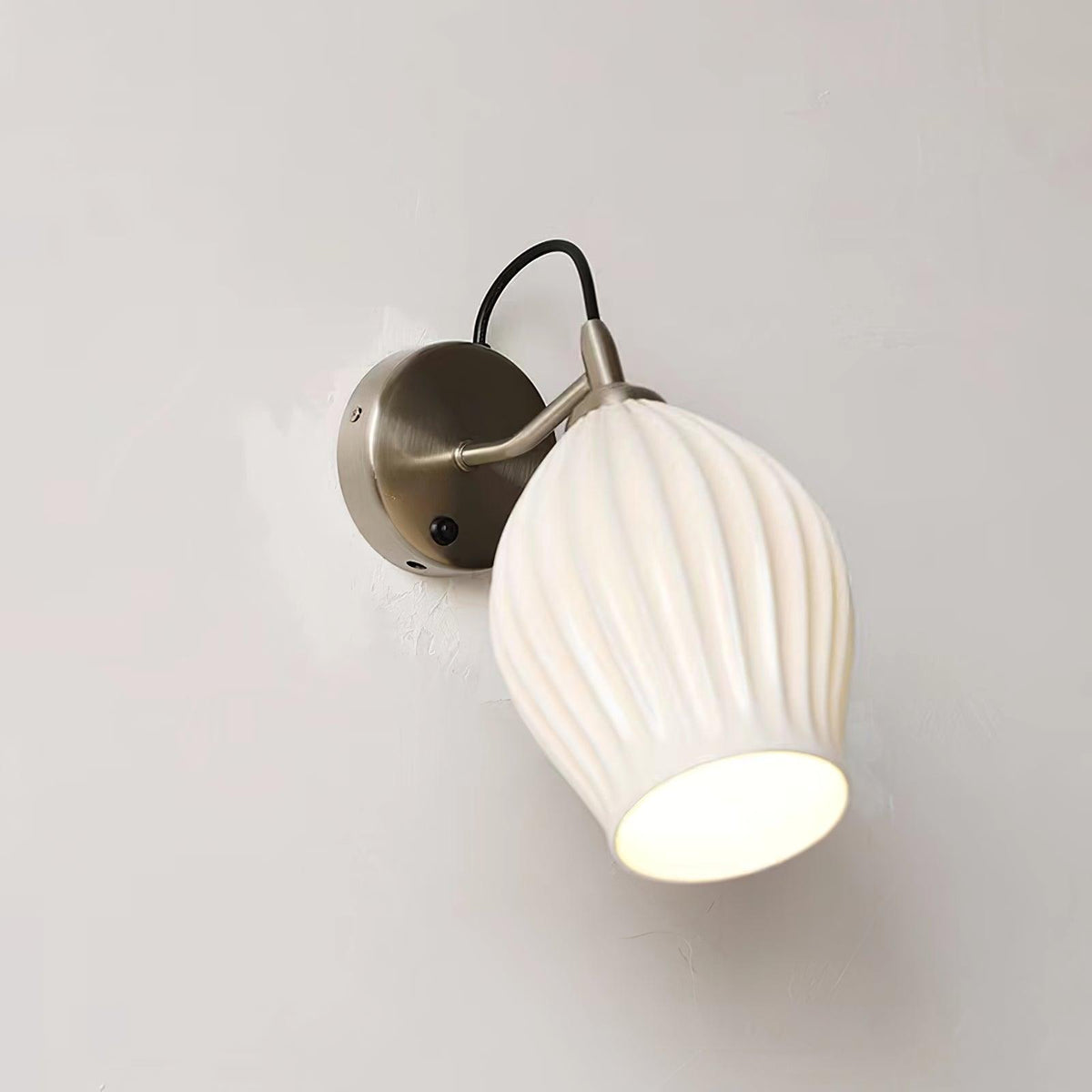 Zotalisra moderne minimalistisk væglampe i rillet keramik