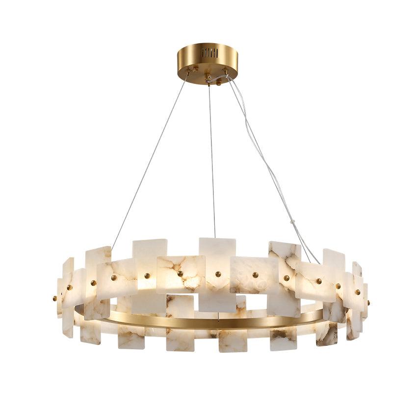 Kivren lysekrone i alabast