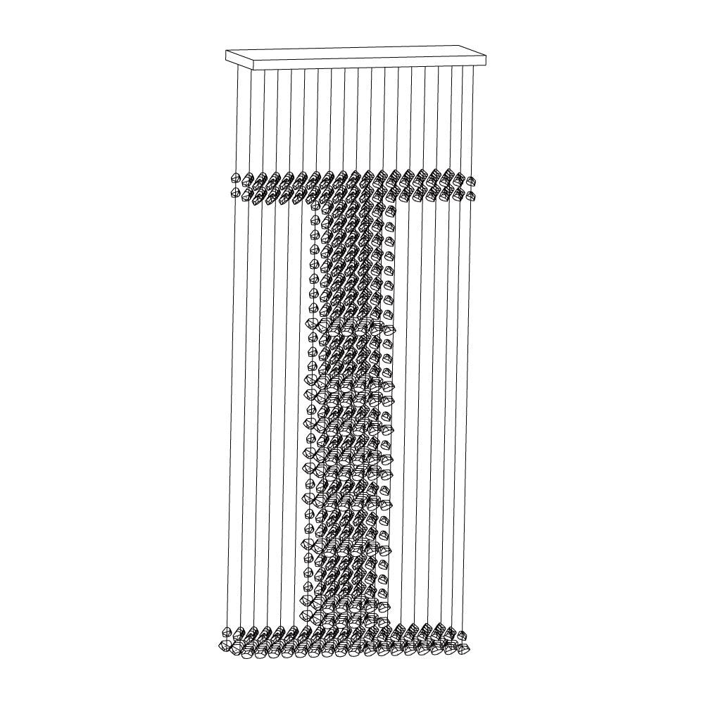 Candeeiro de teto Orelelora, linear em carvão I