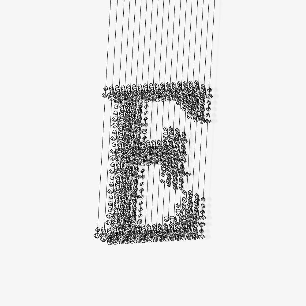 Glyph mínimalísk steinljósakróna
