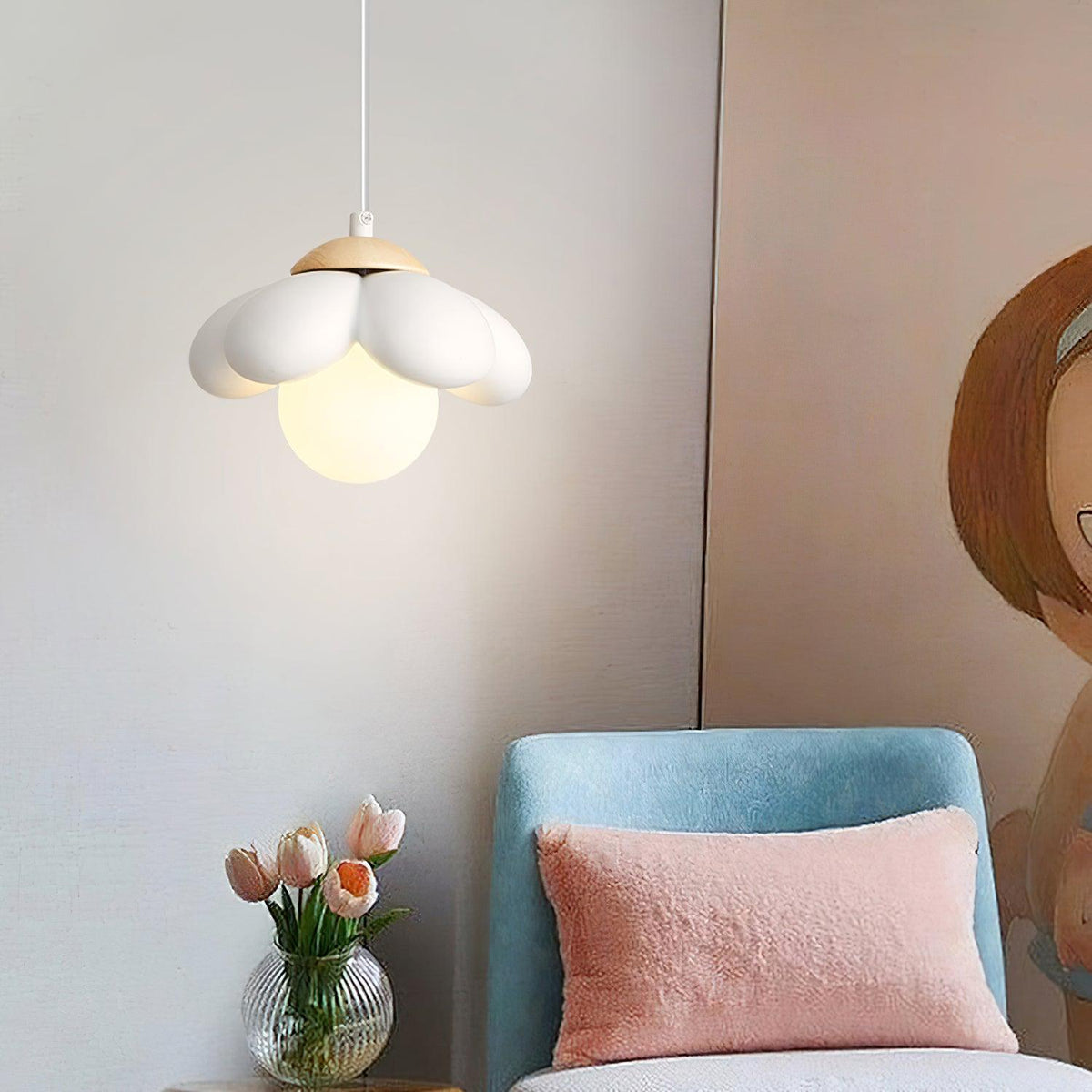 Clae hyggelig kunstnerisk pendellampe i resin