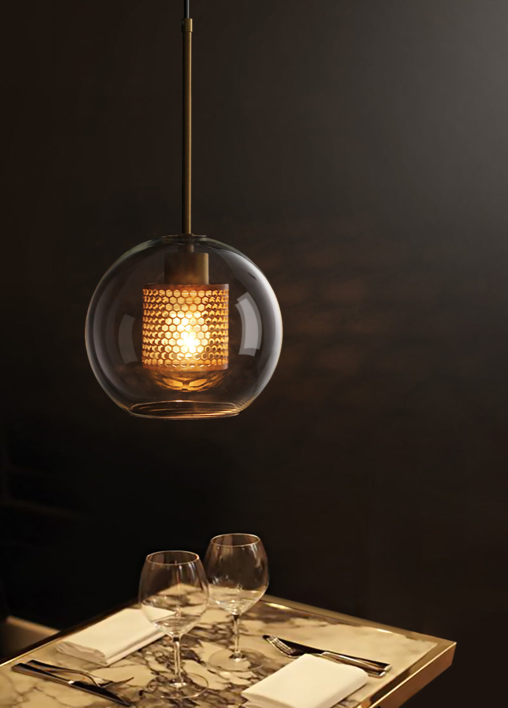 Chiswick pendellampa i glas
