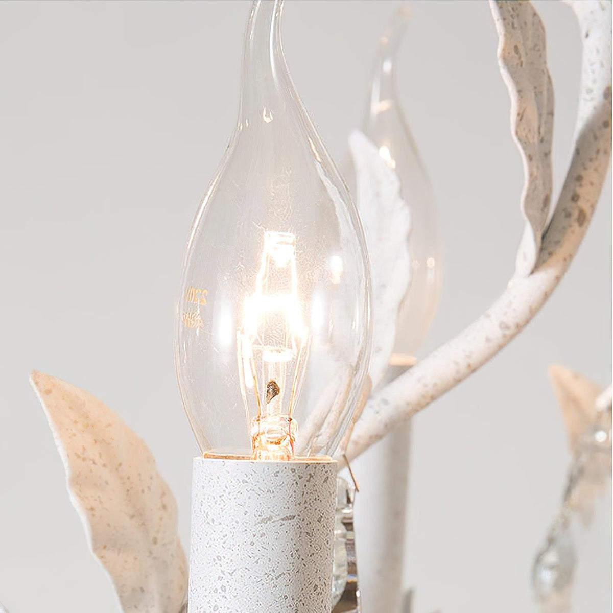 Sylvia vintage-lysekrone i glas