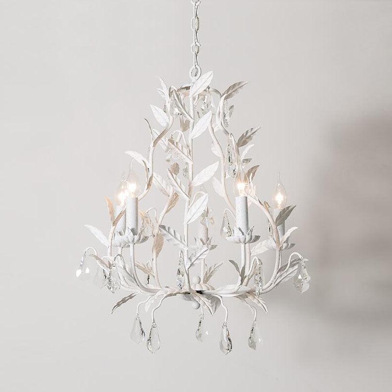 Sylvia vintage-lysekrone i glas