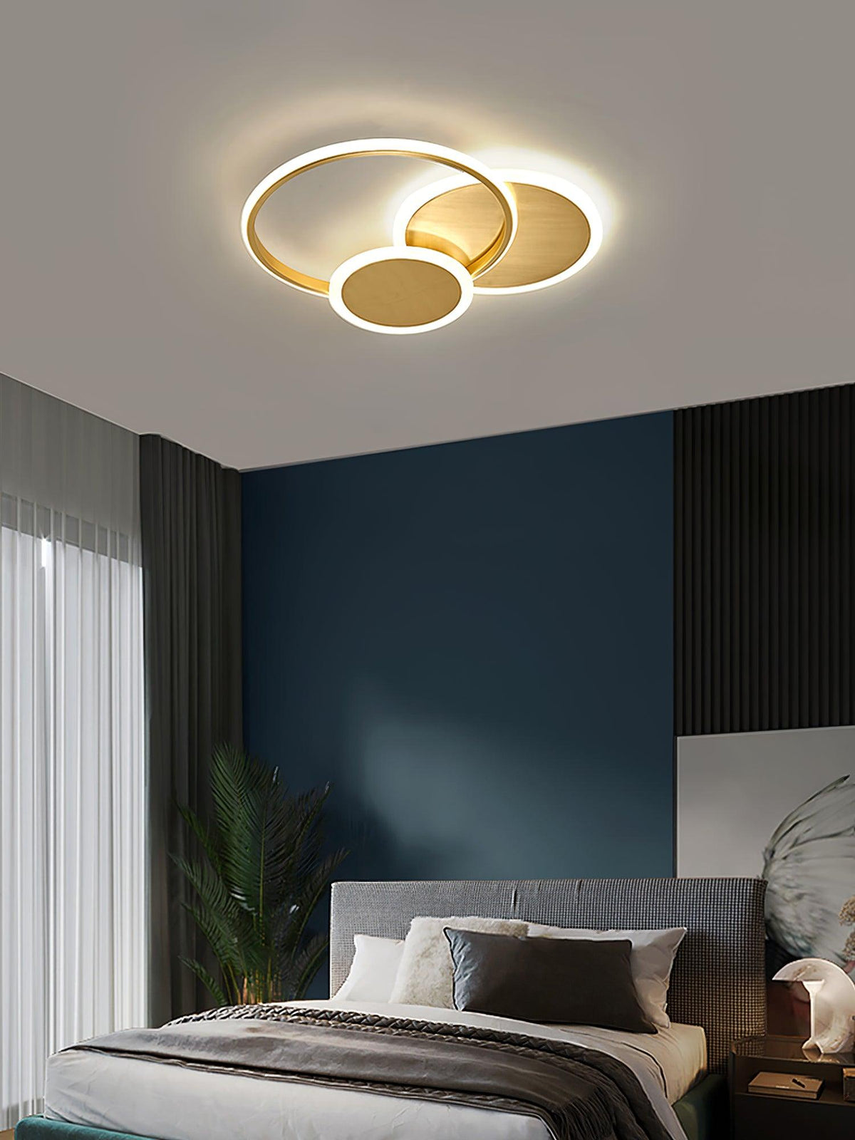 Insk kunstnerisk LED-loftslampe med cirkler