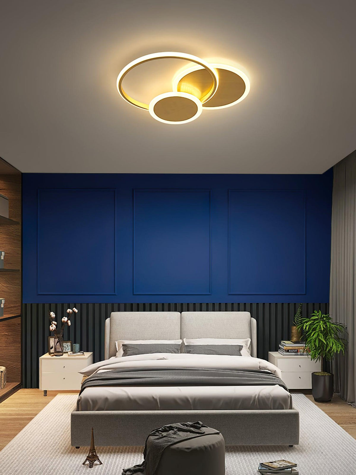 Insk kunstnerisk LED-loftslampe med cirkler